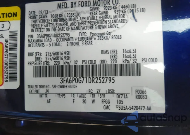 3FA6P0G71DR252795: 35902229