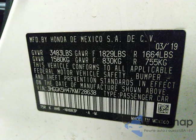 3HGGK5H47KM728638: 36956725