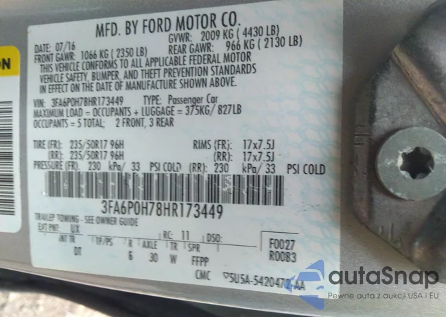 3FA6P0H78HR173449: 36960666