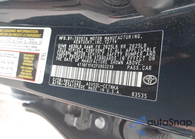 4T1BF1FK2FU903219: 36967251