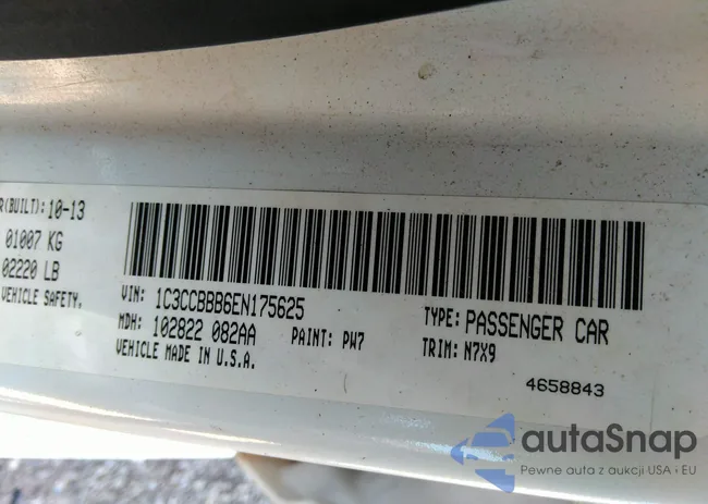 1C3CCBBB6EN175625: 37001855