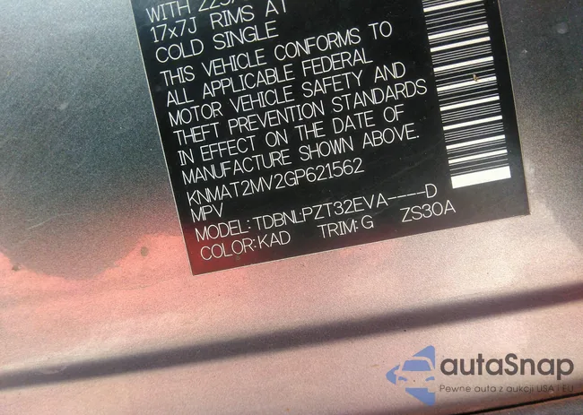 KNMAT2MV2GP621562: 37018884