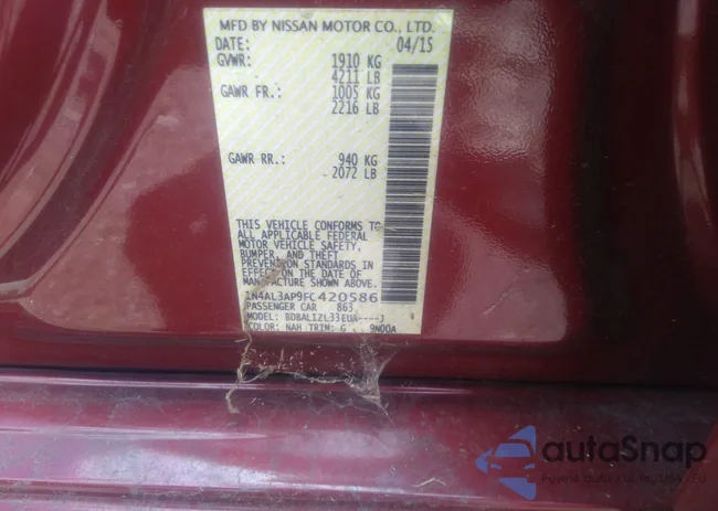 1N4AL3AP9FC420586: 37025436