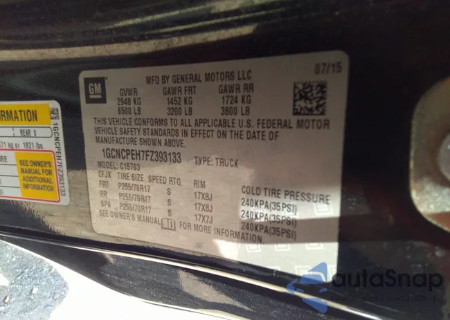 1GCNCPEH7FZ393133: 37045630