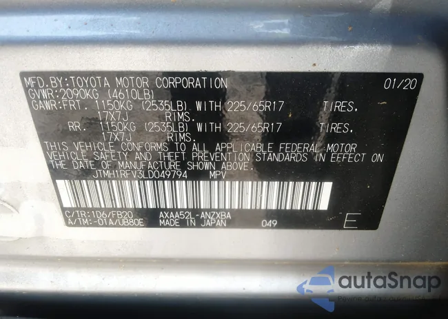 JTMH1RFV3LD049794: 37068813