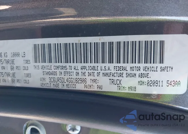 3C6UR5DL4GG182906: 37077414