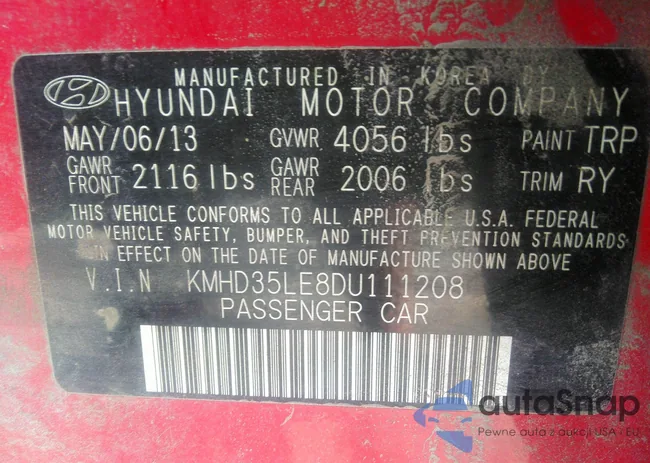 KMHD35LE8DU111208: 37097781