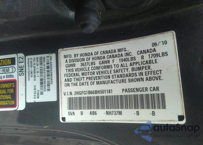 2HGFG1B66BH501181: 37117564