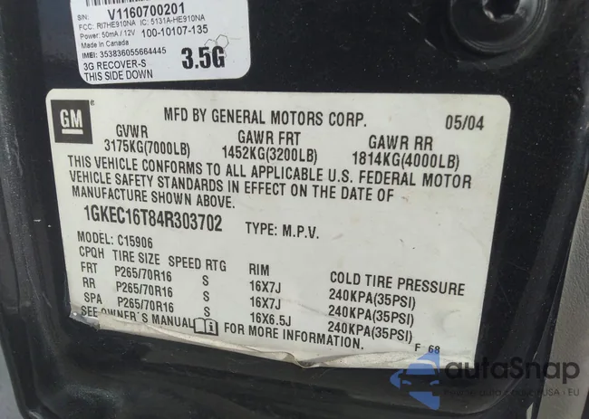 1GKEC16T84R303702: 37126897