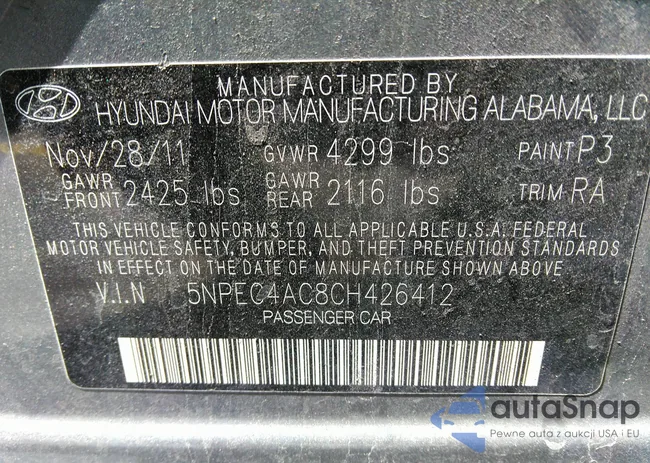 5NPEC4AC8CH426412: 37131961