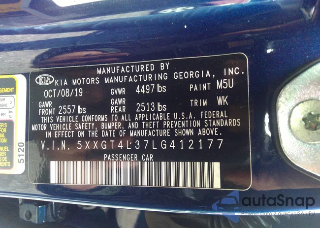 5XXGT4L37LG412177: 37155592