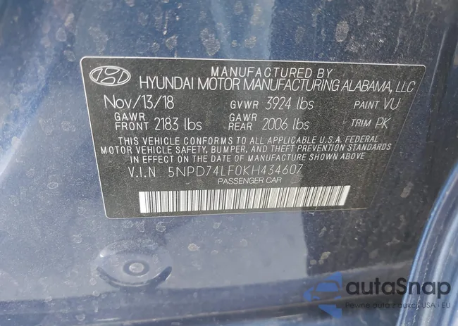 5NPD74LF0KH434607: 37166400