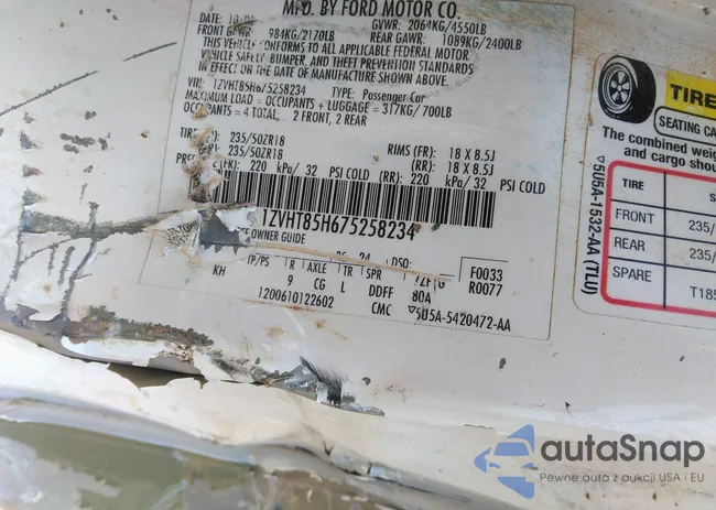 1ZVHT85H675258234: 37165898