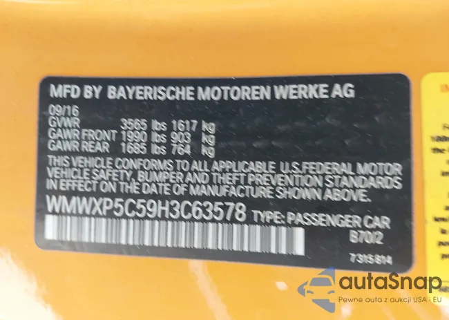 WMWXP5C59H3C63578: 37182566