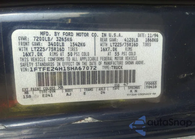 1FTFE24H1SHA67072: 37185566