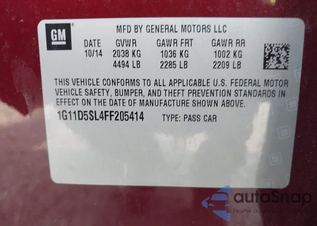 1G11D5SL4FF205414: 37189306