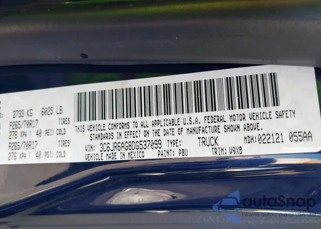 3C6JR6AG8DG537099: 37193028