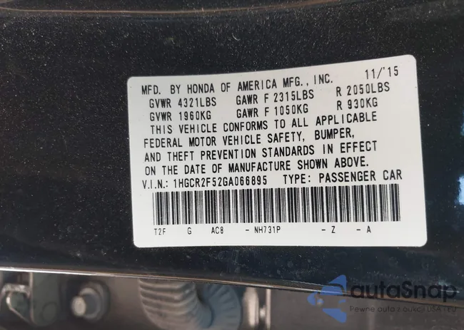 1HGCR2F52GA066895: 37216043