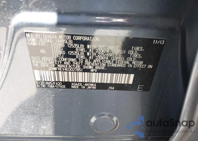 JTMWFREV4ED027851: 37249827