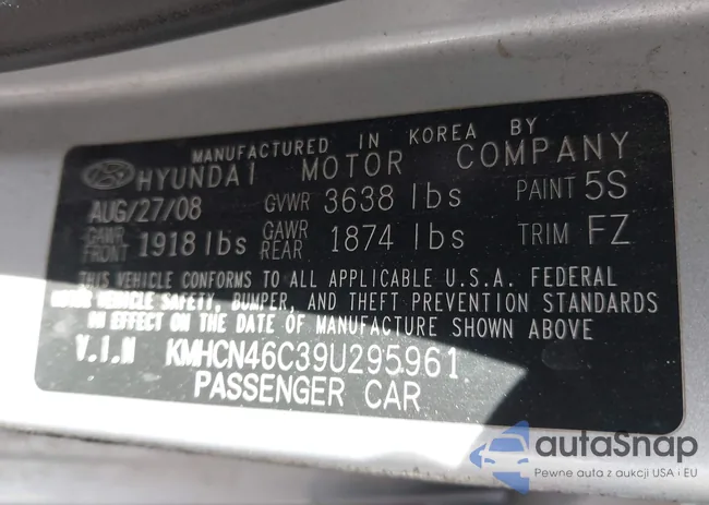 KMHCN46C39U295961: 37275822