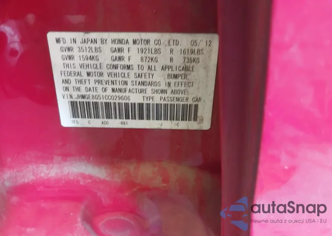 JHMGE8G51CC029606: 37291699