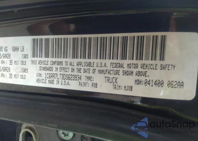 1C6RR7LT3DS623934: 37311361