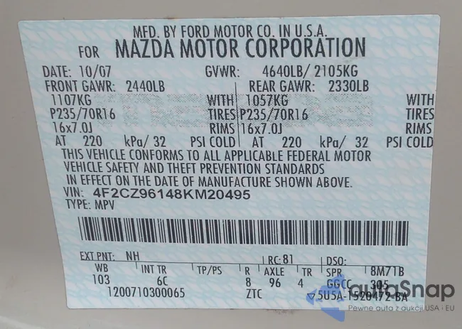 4F2CZ96148KM20495: 37331994