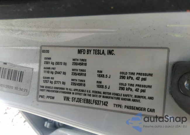 5YJ3E1EB8LF637142: 37331120