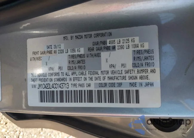 JM1CW2DL4C0143713: 37343713