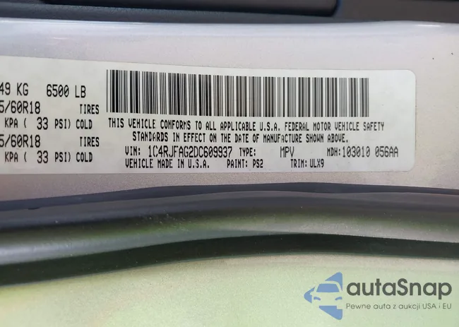 1C4RJFAG2DC609937: 37393165