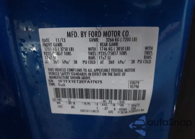 1FTFX1ET2EFA17675: 37403110