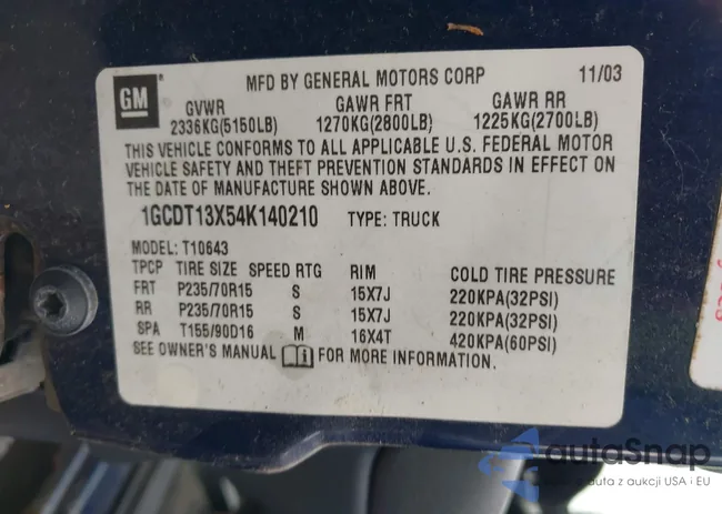 1GCDT13X54K140210: 37404398