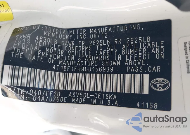 4T1BF1FK9CU156939: 37408026