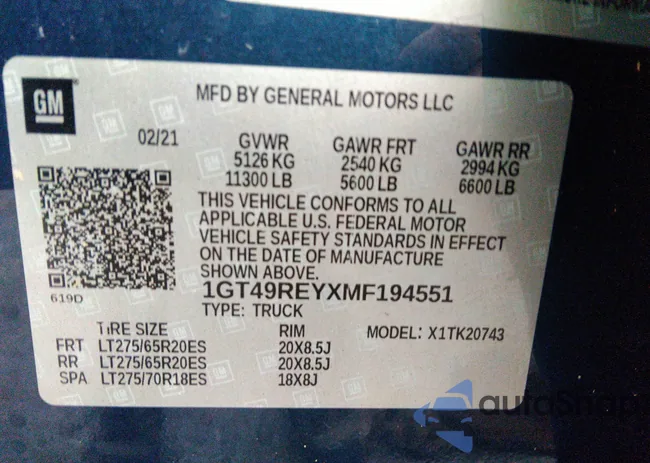 1GT49REYXMF194551: 37473289