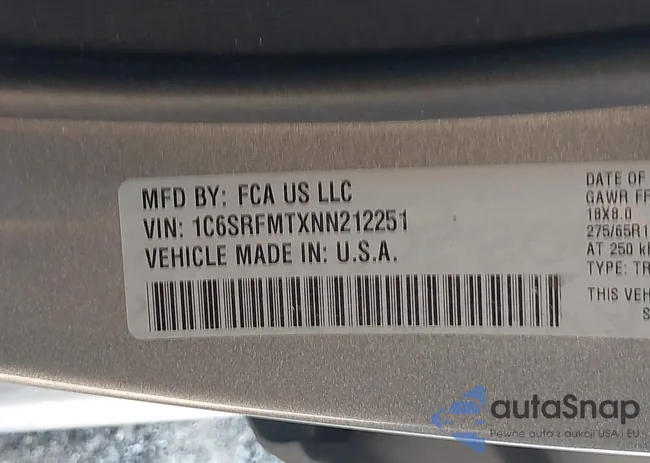 1C6SRFMTXNN212251: 37499674