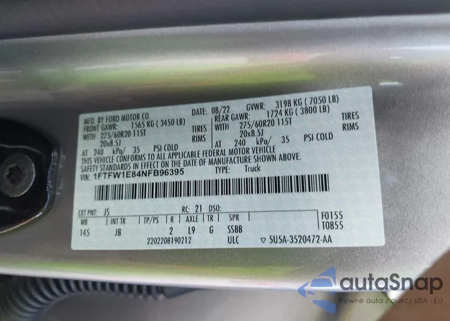 1FTFW1E84NFB96395: 37503173