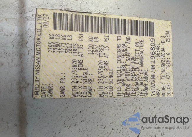 5N1AZ2MH7HN196809: 36545136