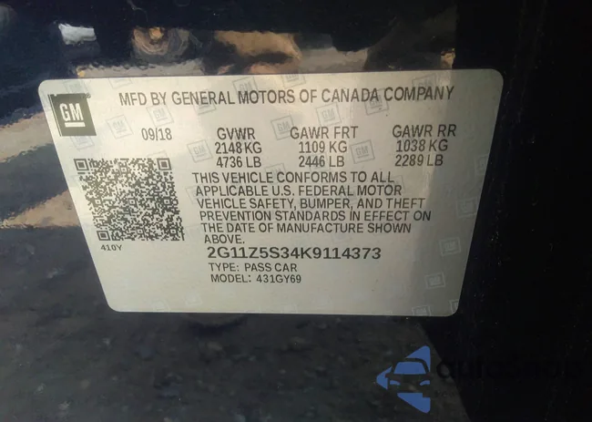 2G11Z5S34K9114373: 36564244