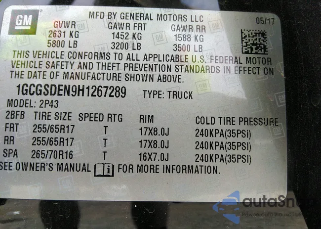 1GCGSDEN9H1267289: 36654596