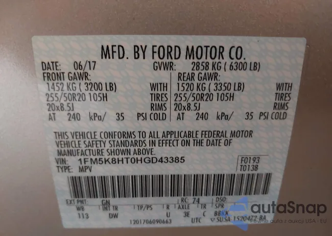 1FM5K8HT0HGD43385: 36726734