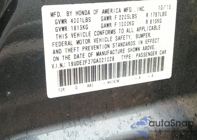 19UDE2F37GA021028: 36726368