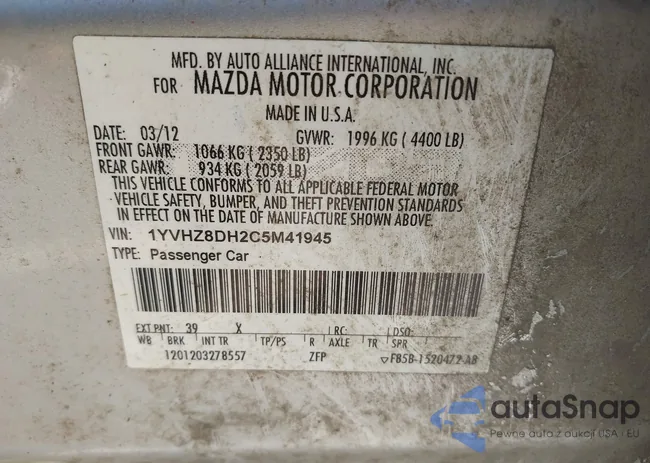 1YVHZ8DH2C5M41945: 36809831