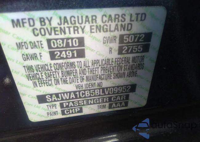 SAJWA1CB5BLV09952: 36840281