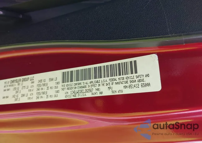 1C4BJWEG9CL262567: 37923008