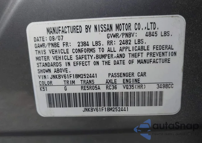 JNKBV61F18M252441: 37926692