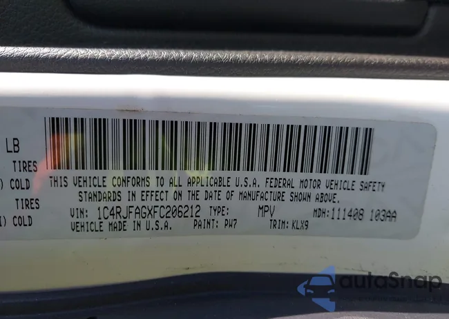 1C4RJFAGXFC206212: 37929162