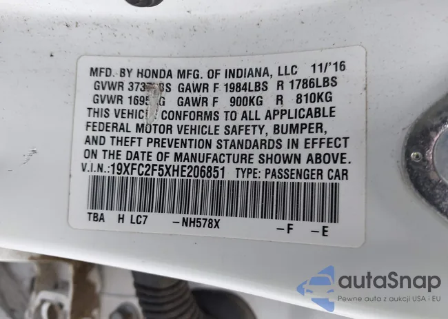 19XFC2F5XHE206851: 37931090