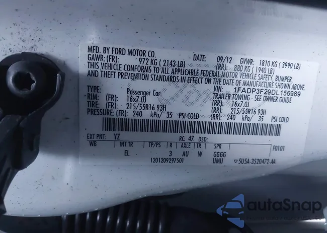 1FADP3F29DL156989: 37933365