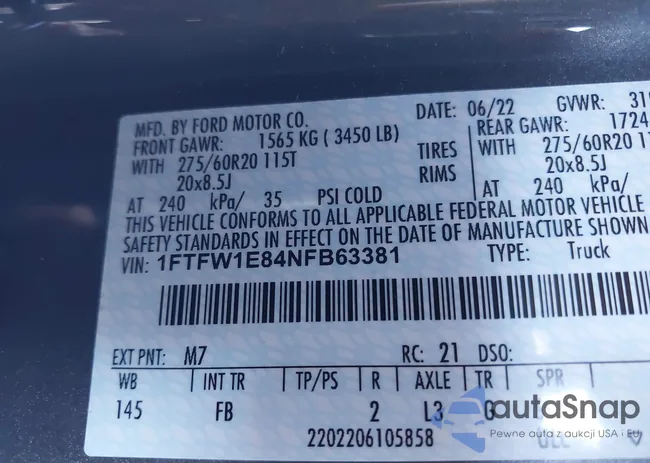 1FTFW1E84NFB63381: 37934525