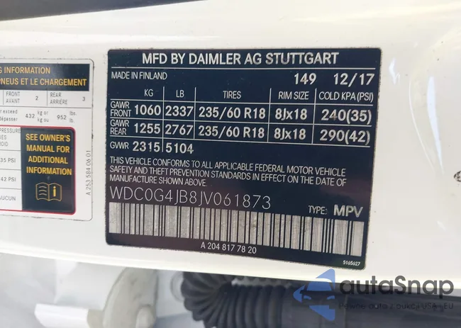 WDC0G4JB8JV061873: 37944846